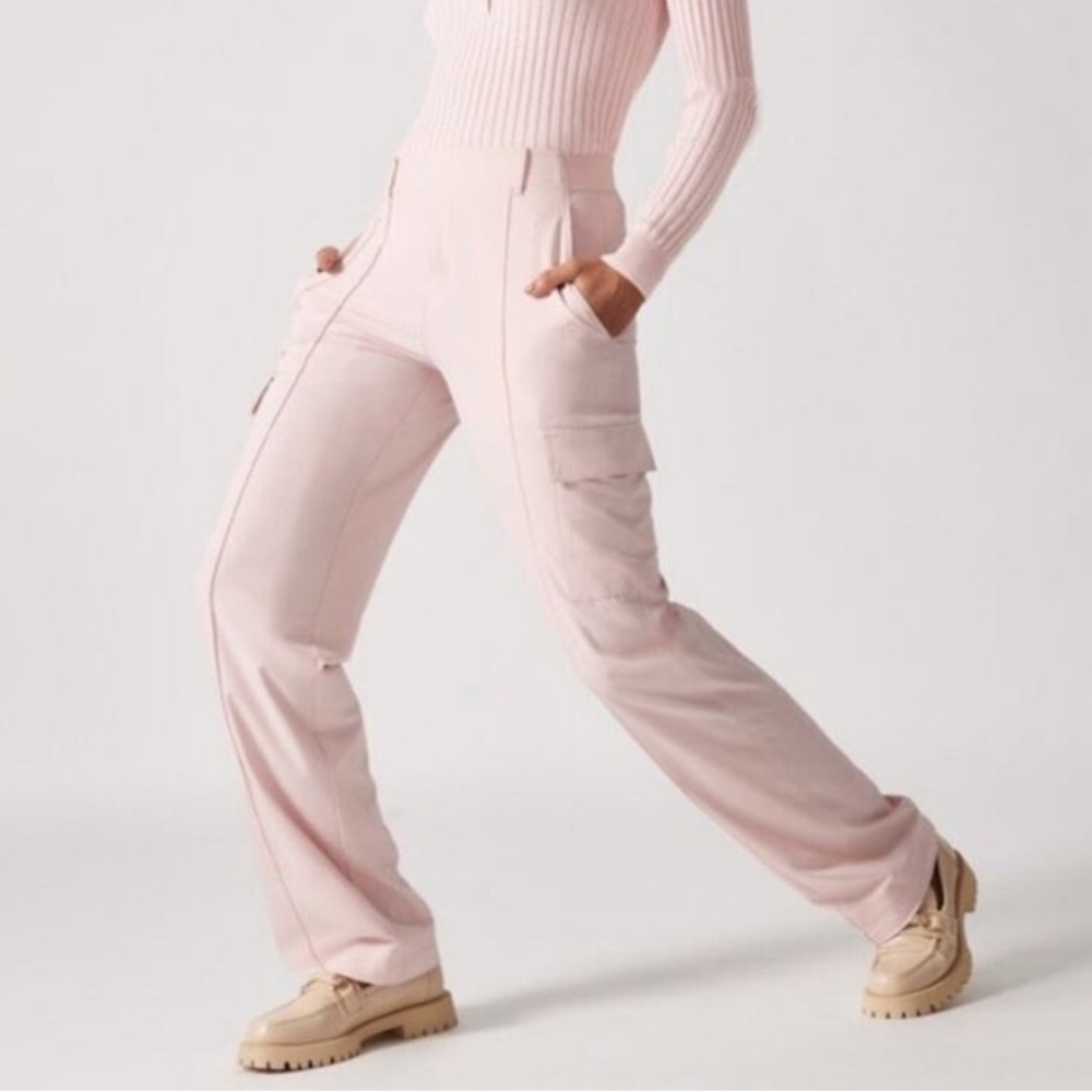 Athleta Baby Orchid Pink Vienna Cargo Pull On Straight Leg Pants 988133 Sz 4